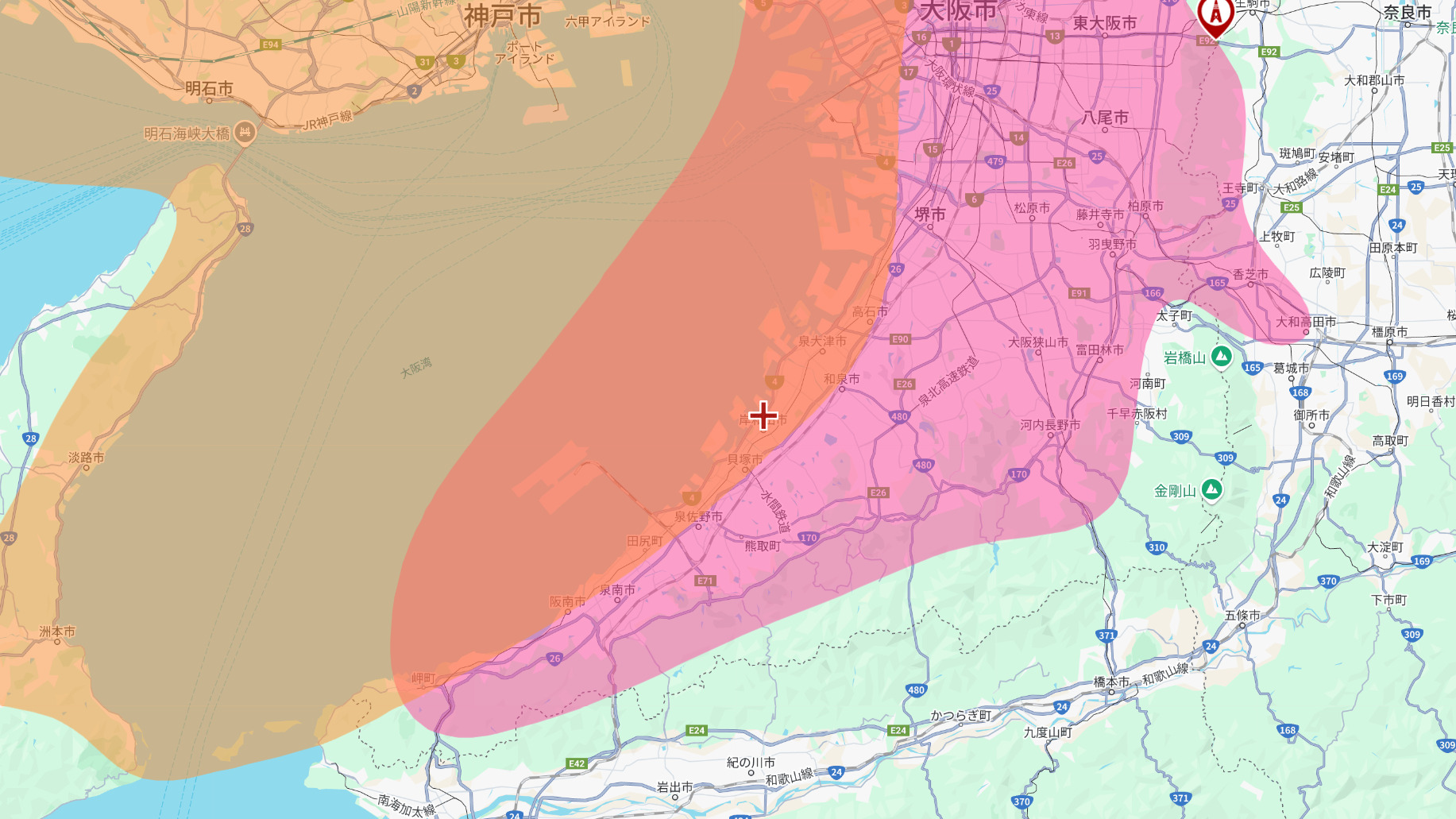 岸和田市の電波事情